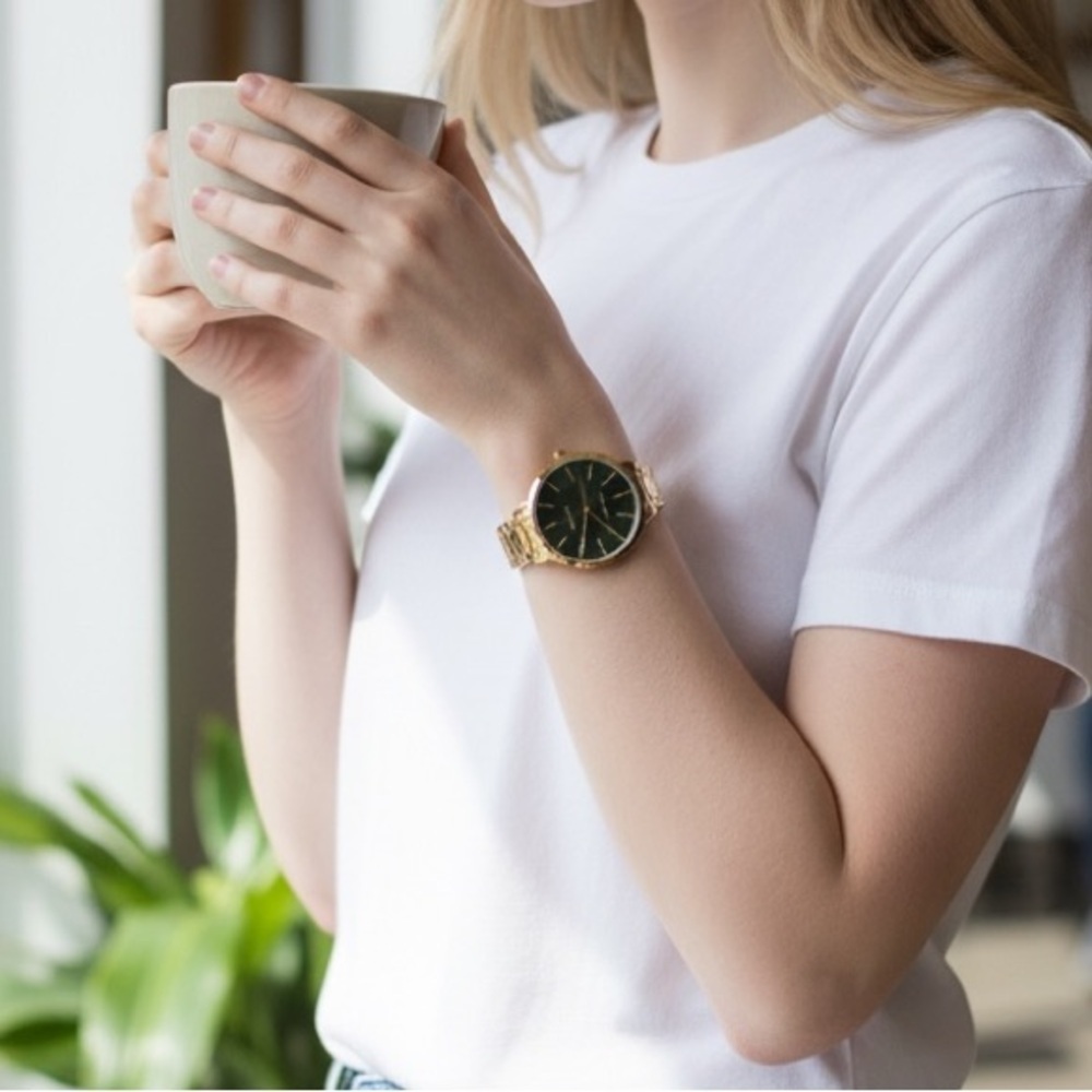 Bundle for 2..NWOT Nine West Gold Dark Green Watch and Precision by Gruen - Picture 4 of 4